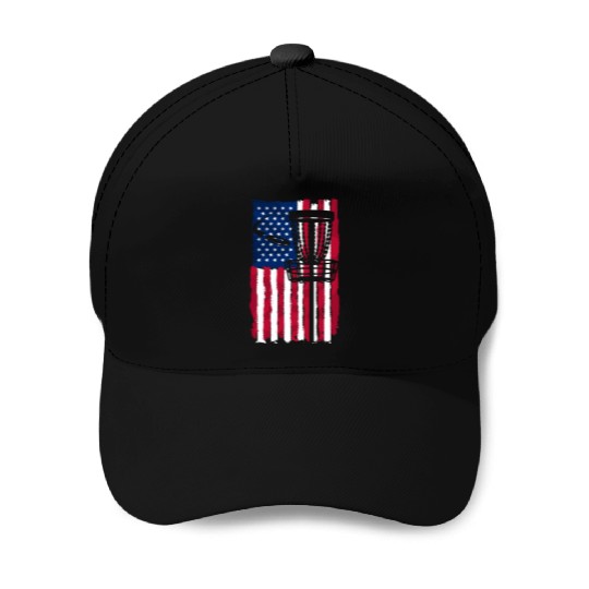 Disc Golf USA Flag American Folf Frolf Men Women Baseball Caps