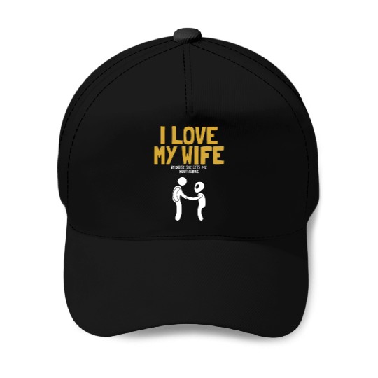 I Love My Wife Hunt Aliens Ufo Conspiracy Alien Baseball Caps