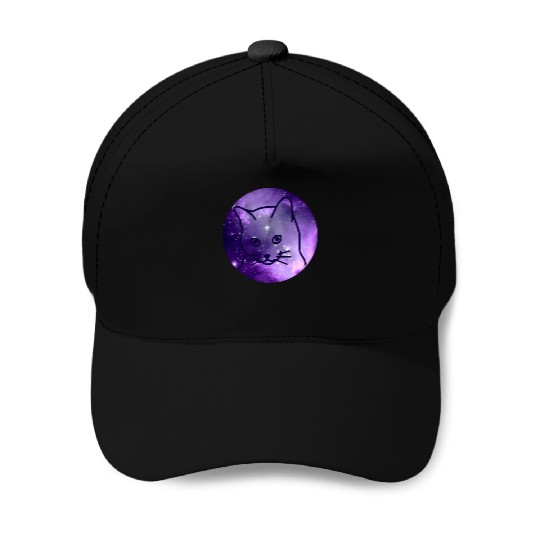 Galaxy Space Cat Funny Cat Lover Baseball Caps
