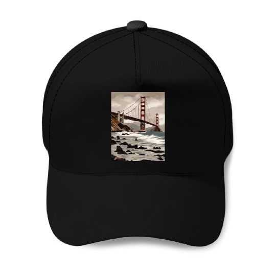 Golden Gate Bridge California Baseball Caps, Golden Gate