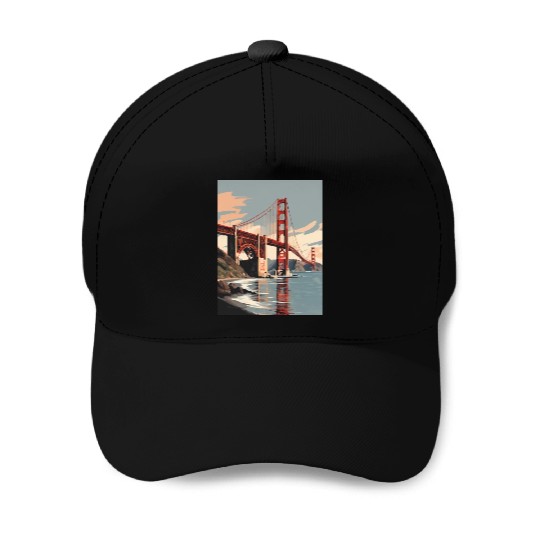 Golden Gate Bridge California Baseball Caps, Golden Gate