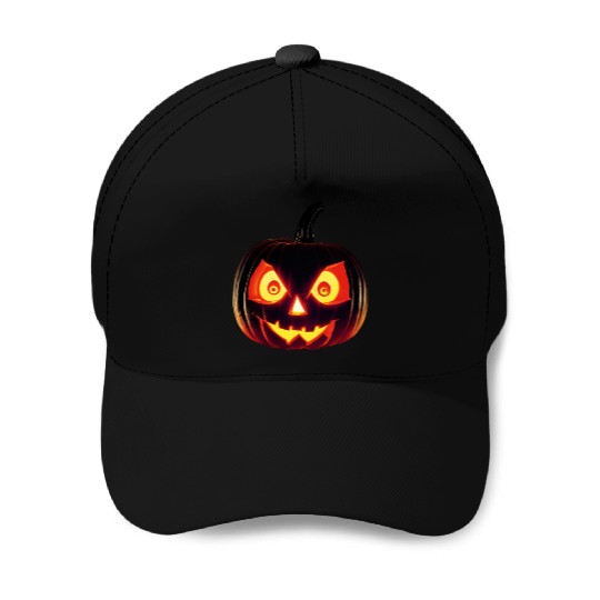 Hallowen Spooky Pumpkin Design Gift for Hallows Baseball Caps