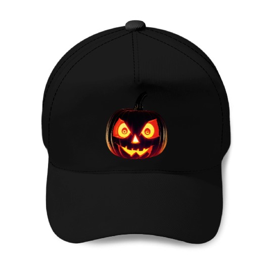 Hallowen Spooky Pumpkin Design Gift for Hallows Baseball Caps
