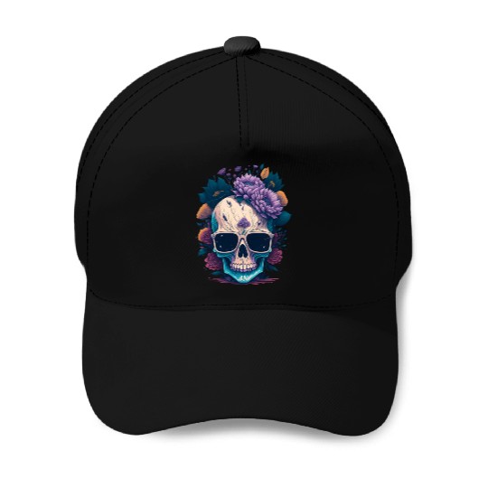 Floral Skull | C04 Baseball Caps