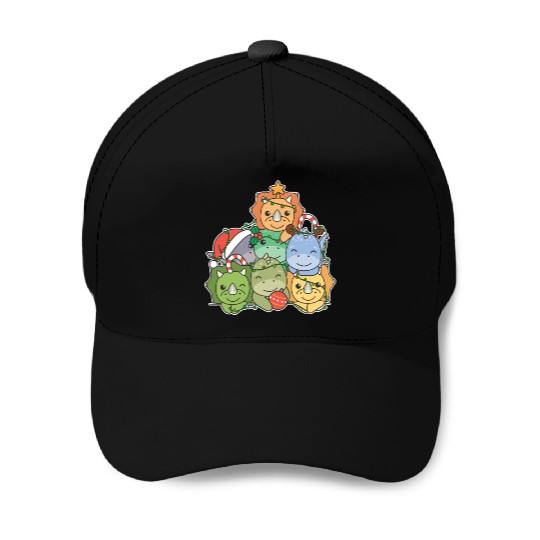 Dinosaur Christmas Tree Funny Animal Baseball Caps