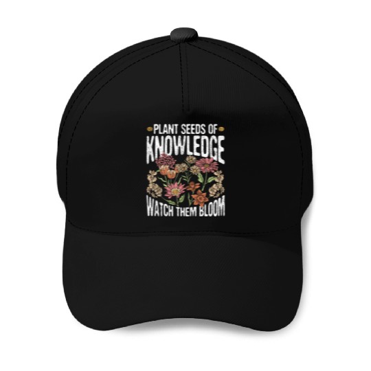 Teacher Wildflower Plant Seeds Of Knowledge Baseball Caps