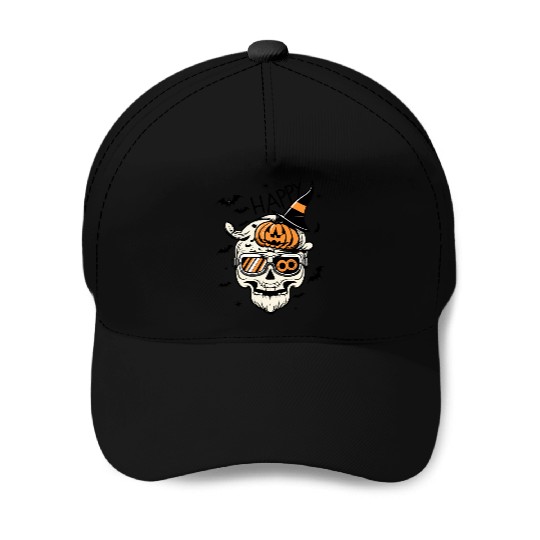 Skull Candy Punppkin Halloween Baseball Caps
