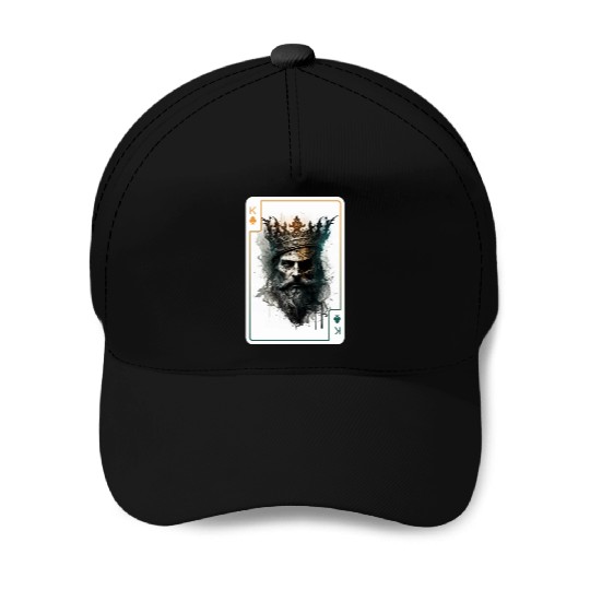King Spades Halloween Creepy Gothic Poker Baseball Caps