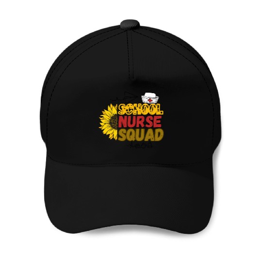 School Nurse Squad Baseball Caps