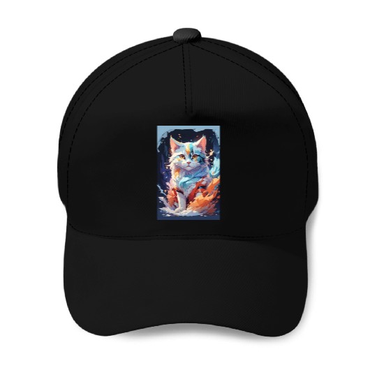 Cute Crystal Fantasy Cat Design Baseball Caps