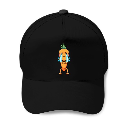Carrot Emoticon Vegetable Vegan Vegetarian Baseball Caps