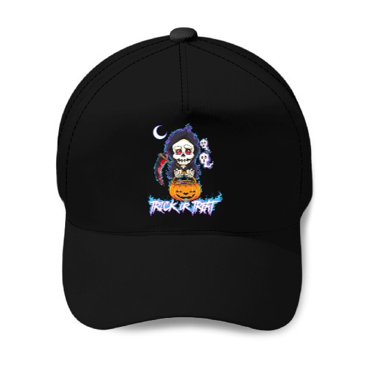 Trick or Treat Grim Reaper Baseball Caps