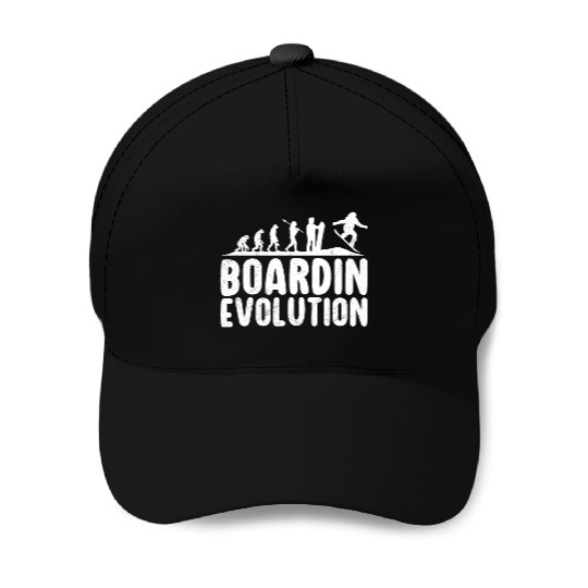 Snowboarder Boardin Evolution Snowboarding Baseball Caps