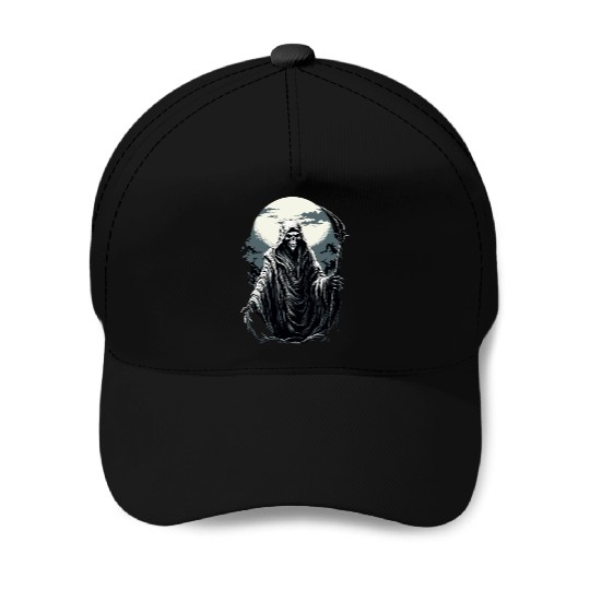 Spooky Halloween Grim Reaper Baseball Caps