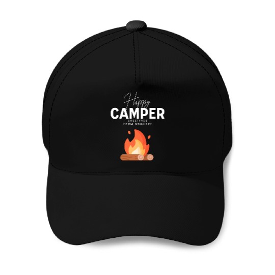 Happy Camper Baseball Caps