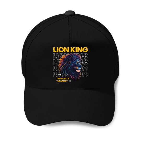 Vector Lion King Digital Accessor Baseball Caps