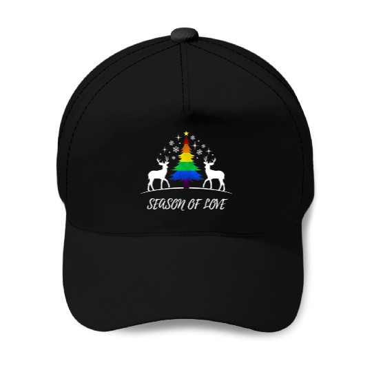 Gay Christmas Tree Gay Couple Season Of Love Baseball Caps