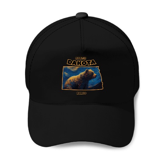 North Dakota - Bear Baseball Caps