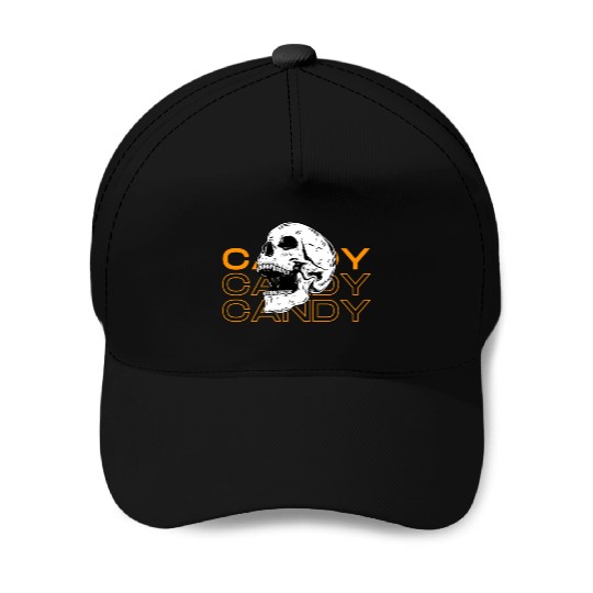 Candy Candy Candy Skull Baseball Caps