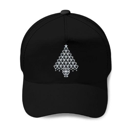 Silver Christmas Symbolic tree Baseball Caps