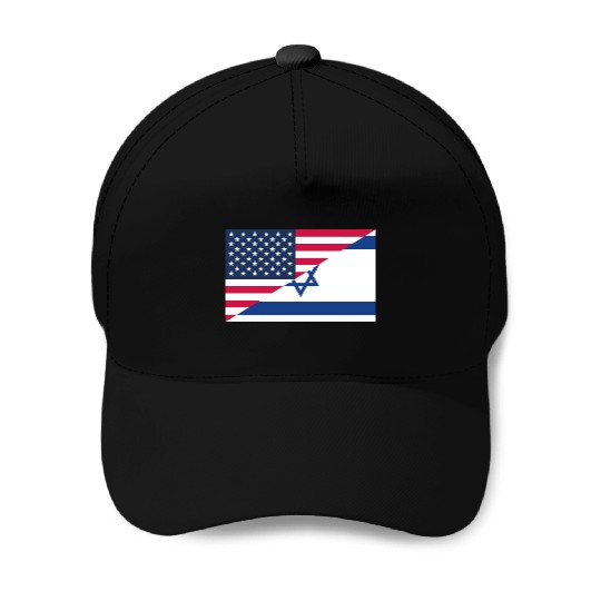 Israel USA flag flags Baseball Caps