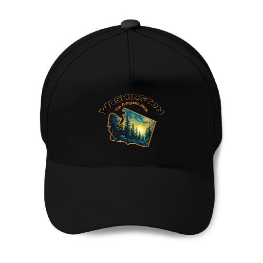 Washington Wildlife - evergreen Baseball Caps