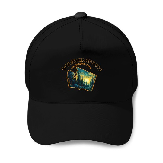 Washington Wildlife - evergreen Baseball Caps