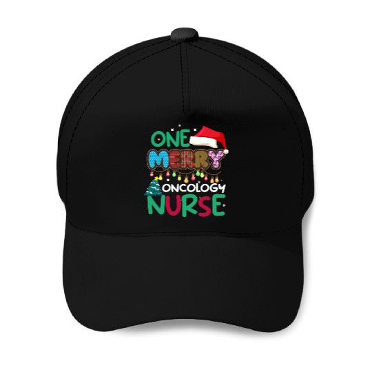 One merry Oncology Nurse Christmas Baseball Caps