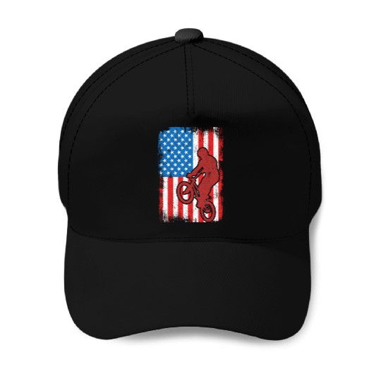4th of July BMX Baseball Caps