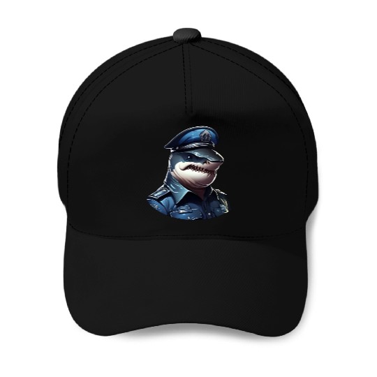 Police shark Baseball Caps