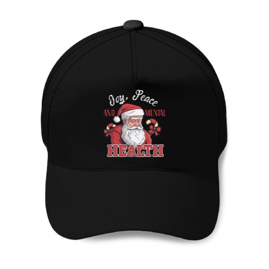 Mental Health Christmas Anti Christmas Holiday Baseball Caps