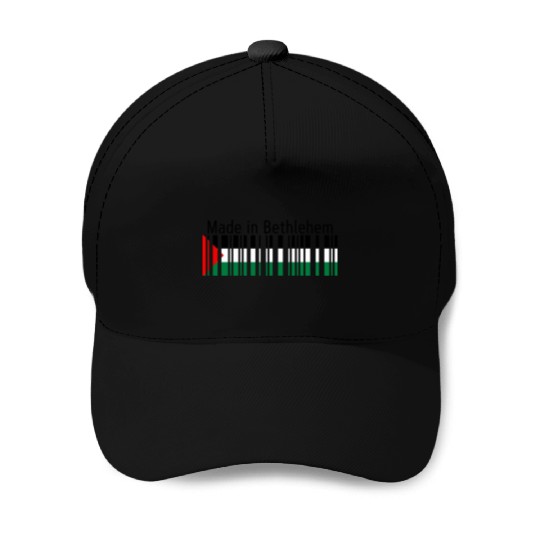Made in Bethlehem Barcode Palestine Flag for Pales Baseball Caps
