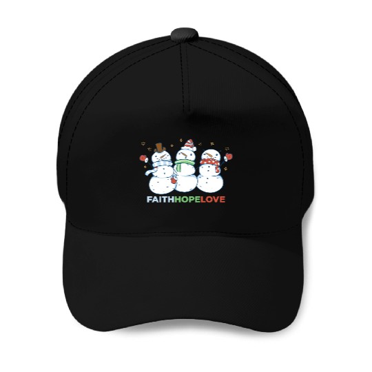 Religious Family Faith Hope Love Christmas Baseball Caps