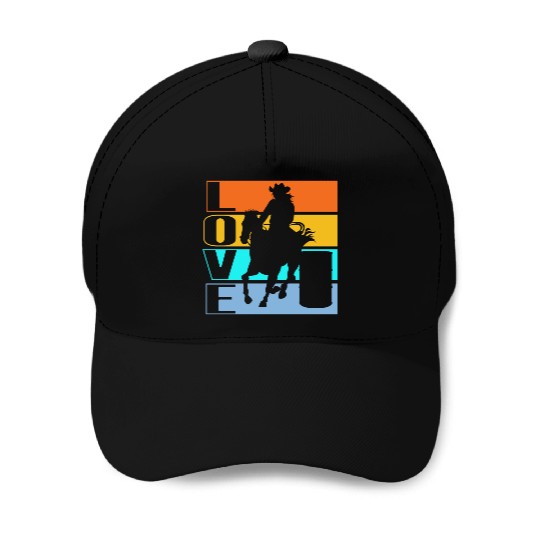 Horseback Riding Equestrian Colorful Horse Lovers Baseball Caps