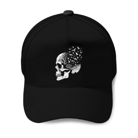 Vintage Skull Graphic Halloween Gothic Emo Baseball Caps
