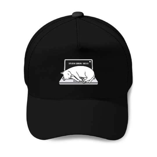 System Error. Siesta - Sleeping Cat Programmer Baseball Caps