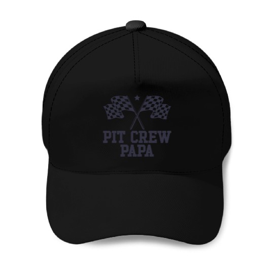 Pit Crew Papa Racing Enthusiast Racer Birthday Baseball Caps