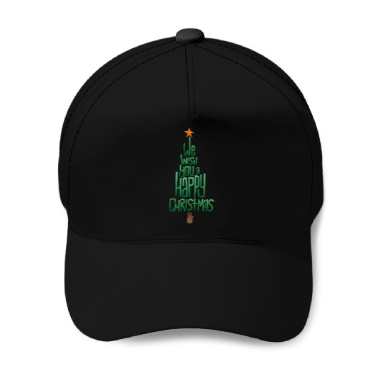 Happy Xmas Tree Baseball Caps