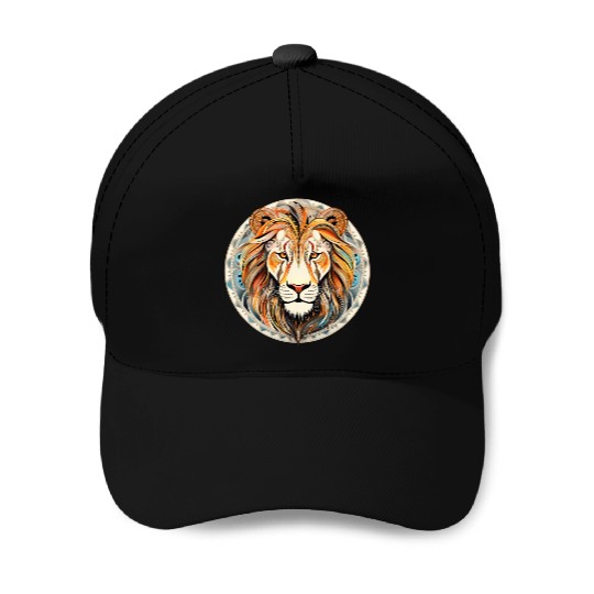 Lion Mandala Art Baseball Caps