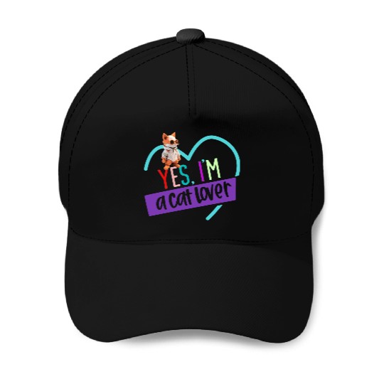YES, I'M A CAT LOVER, cat, space cat, Pet lovers Baseball Caps