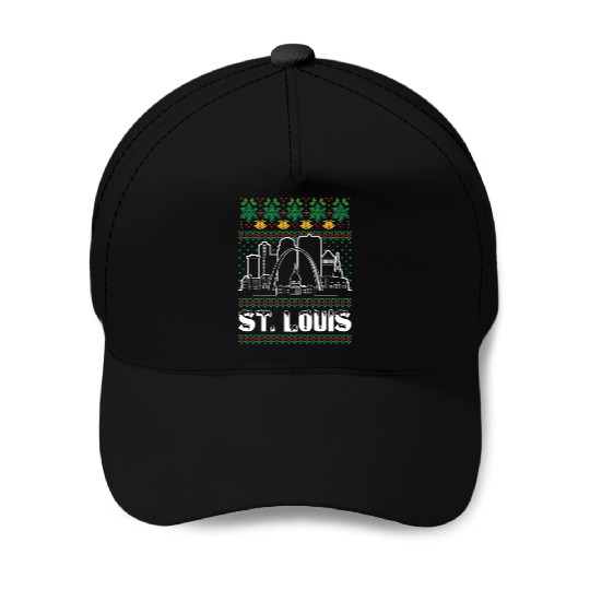 St. Louis Missouri Ugly Christmas Baseball Caps