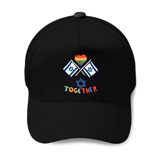 LGBTQ community STANDS WITH ISRAEL Baseball Caps