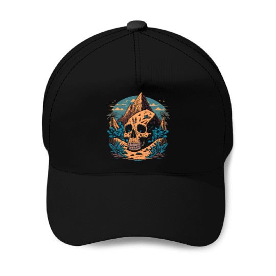 Hiking Hike Cool Skull Nature Baseball Caps