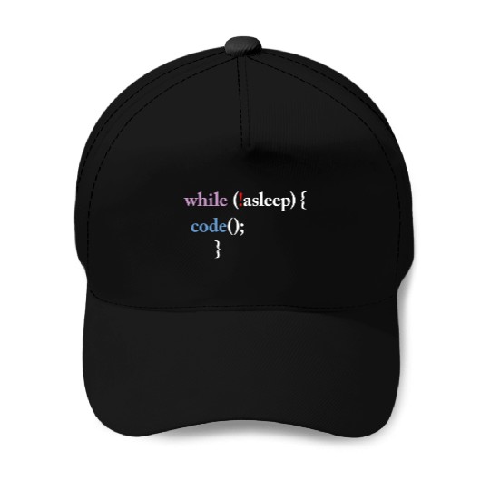 Programming Code Computer Science Funny Programmer Baseball Caps