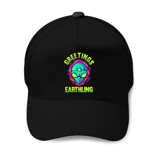Alien, Aliens, UFO, UAP, Space Unknown Flight Baseball Caps