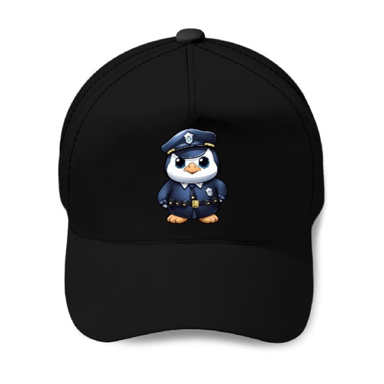Penguin police Baseball Caps