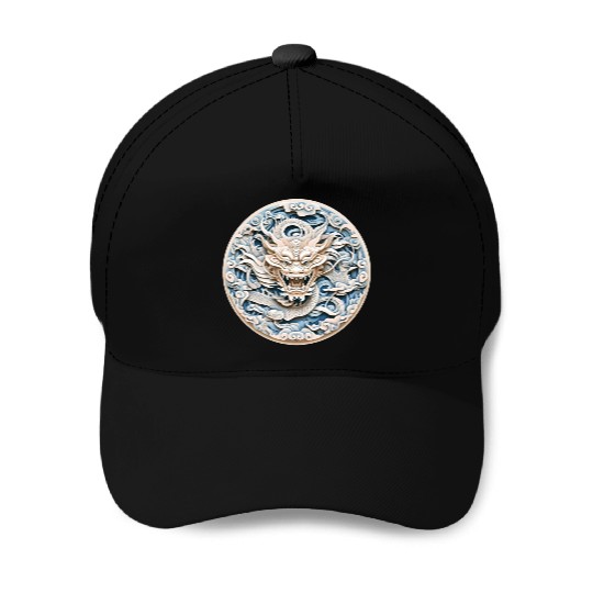 Folklore Dragon Mandala Art Baseball Caps