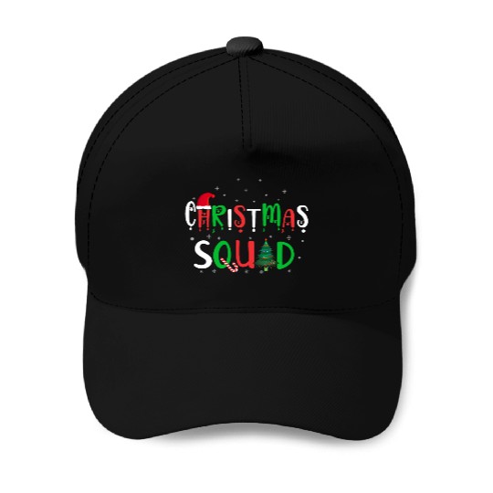 Candy Cane Christmas Squad Santa Claus Winter Baseball Caps