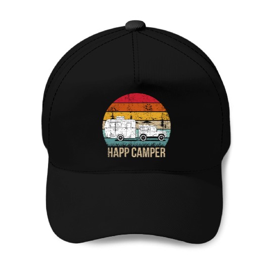Happy Camper Baseball Caps