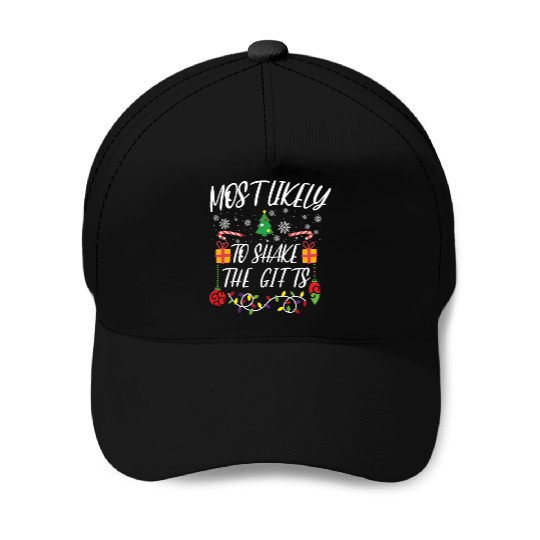 Most likely to Christmas Family Matching Baseball Caps